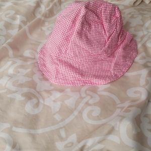 Pink checkered hat
